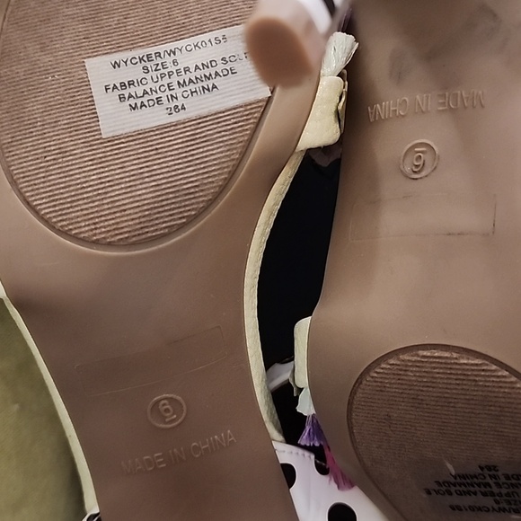 Betsey Johnson heels size 6, "Wycker" yellow multi.  New - Picture 6 of 7